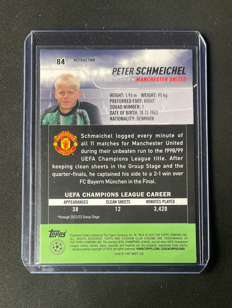 2021-22 Topps Stadium Club Chrome UEFA Champions League Peter Schmeichel Refractor