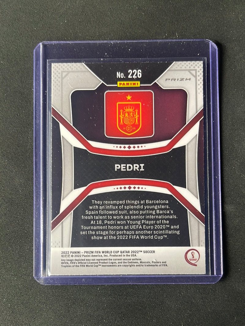 2022 Panini Prizm FIFA World Cup Qatar Pedri Cracked Ice Prizm