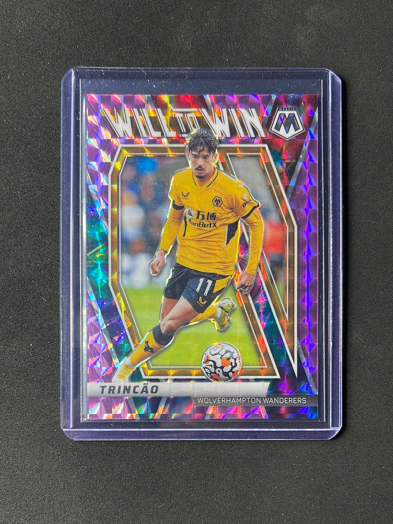 2021-22 Panini Mosaic EPL Trincao Will To Win Purple Mosaic 40/50