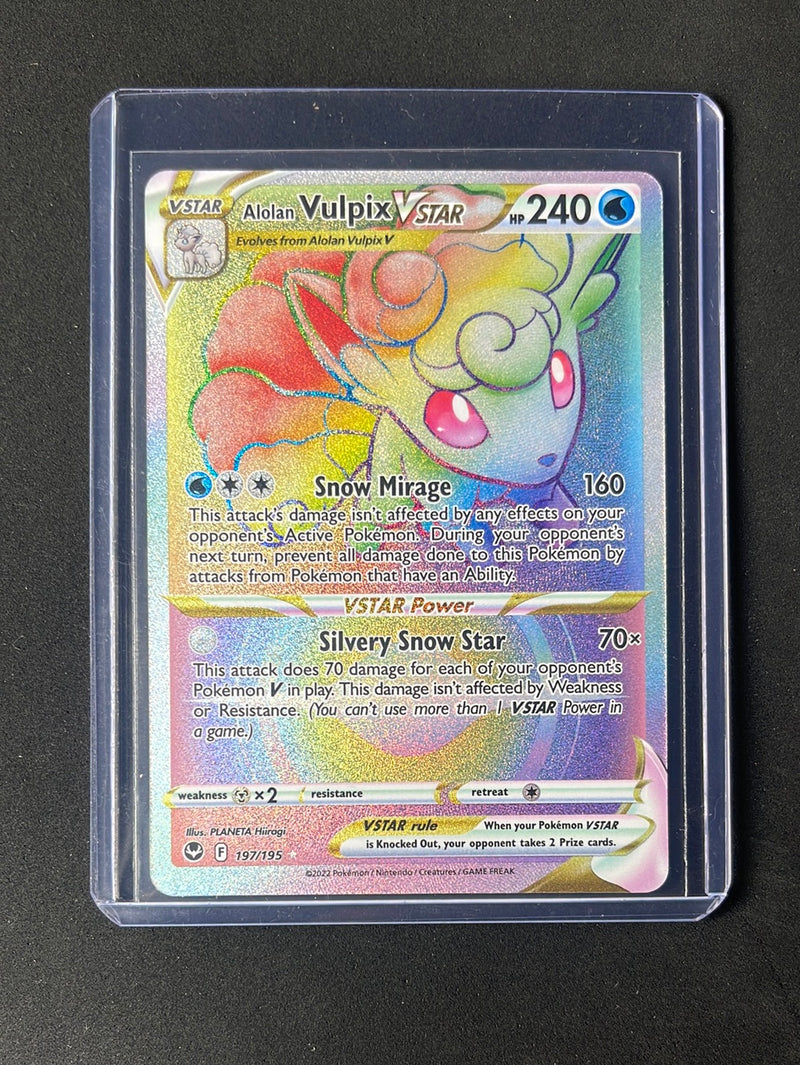 Pokemon TCG Silver Tempest Alolan Vulpix VSTAR 197/195 Secret Rare