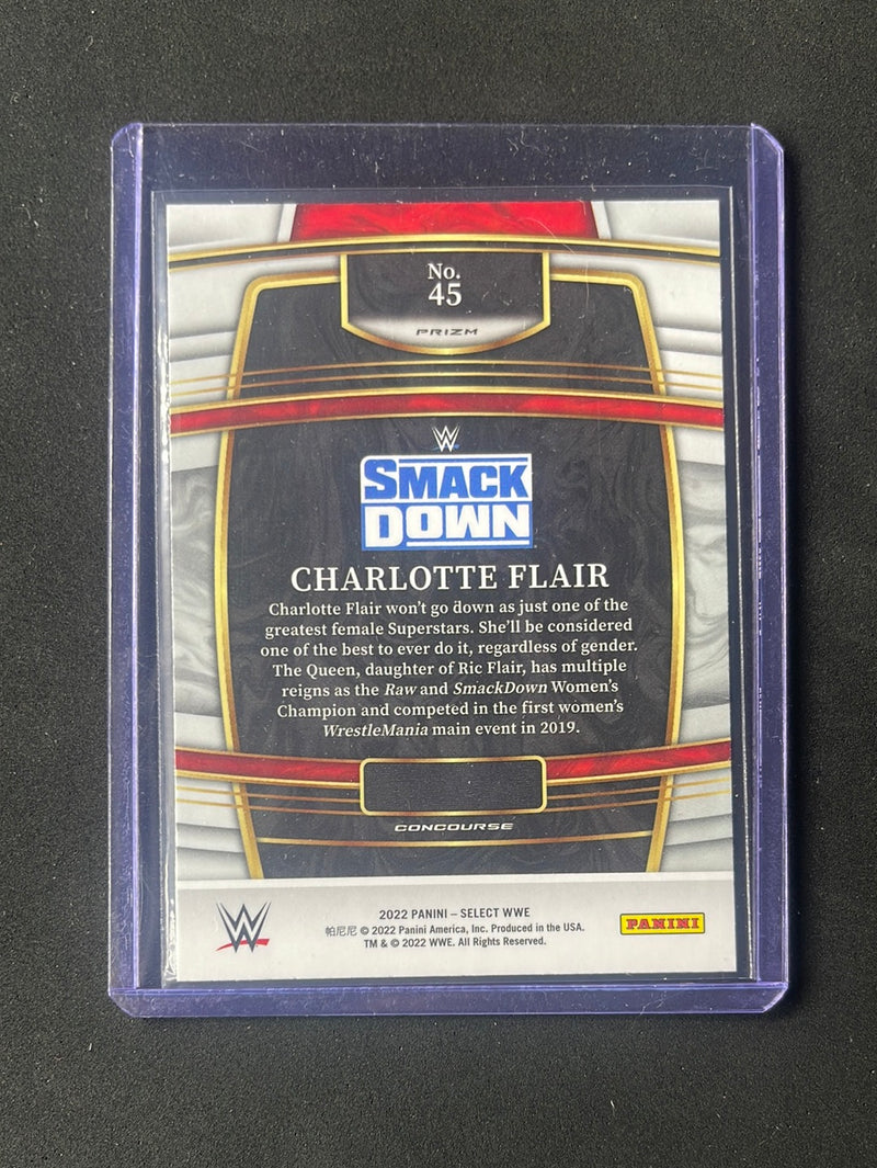 2022 Panini Select WWE Charlotte Flair Concourse Silver