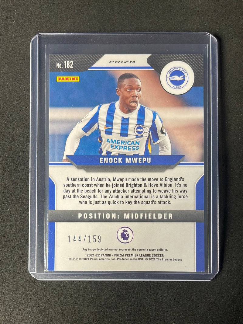 2021-22 Panini Prizm Premier League Enock Mwepu Red Mojo 144/159