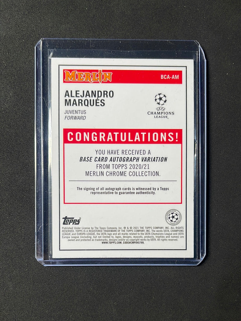 2020-21 Topps Merlin Chrome UEFA Champions League Alejandro Marques Autograph