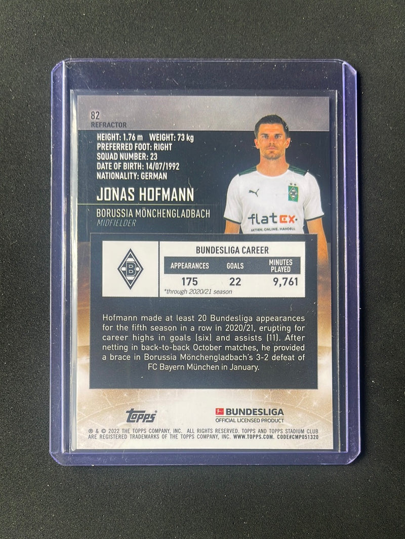 2021-22 Topps Bundesliga Stadium Club Chrome Jonas Hofmann Refractor