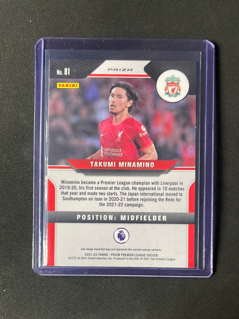 2021-22 Prizm Premier League Takumi Minamino Silver