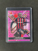 2021-22 Topps Finest Bundesliga Moussa Diaby Pink Wave Refractor 82/300