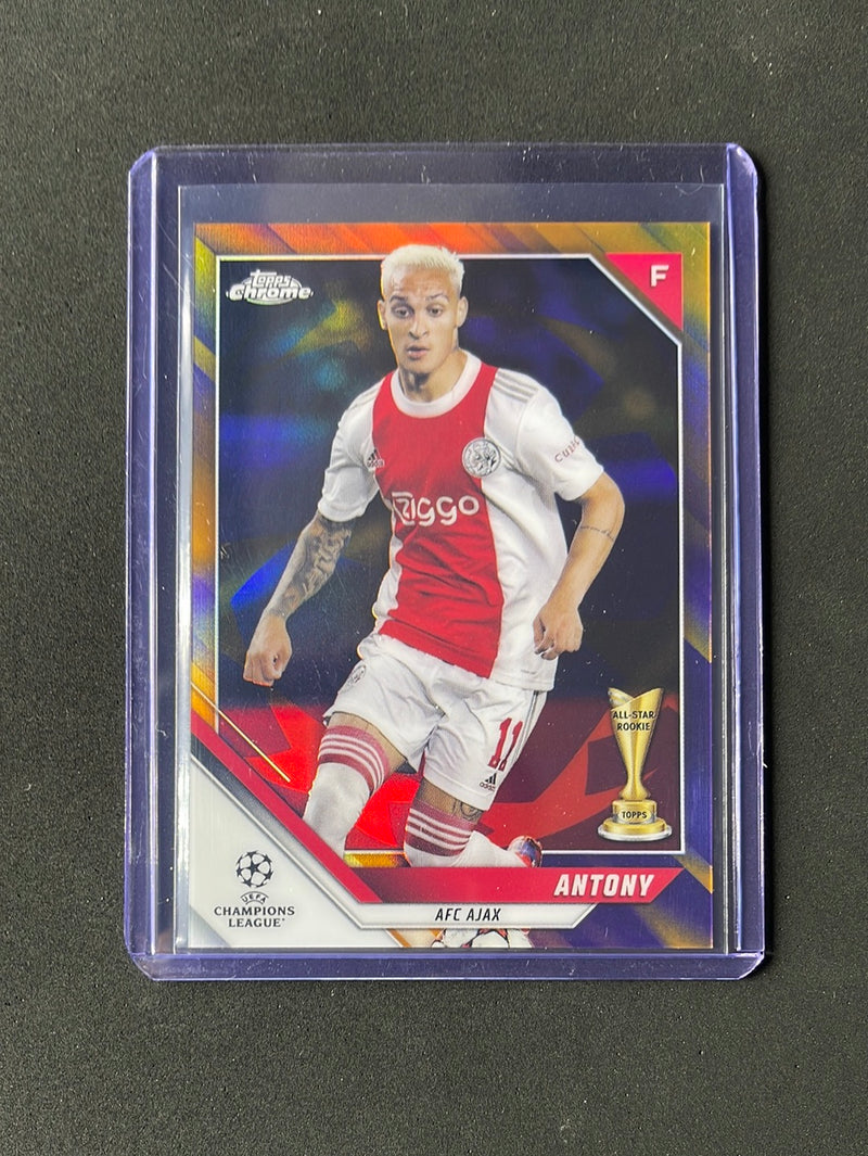 2021-22 Topps Chrome UEFA Champions League Antony Purple & Gold Starball