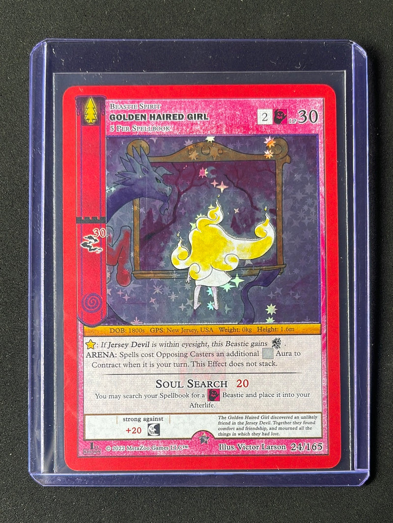Metazoo TCG Wilderness 1st Edition Golden Haired Girl Holo 24/165
