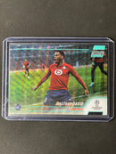 2021-22 Topps Stadium Club Chrome UEFA Champions League Jonathan David Aqua Wave Refractor 137/250