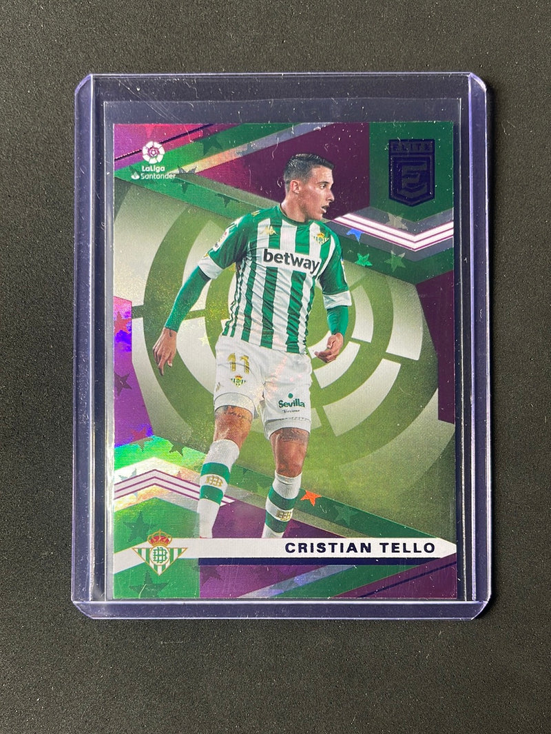 2020-21 Panini Chronicles Cristian Tello Elite La Liga Purple Astro