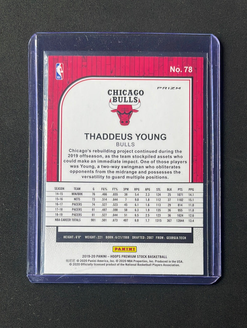 2019-20 Hoops Premium Thaddeus Young Flash