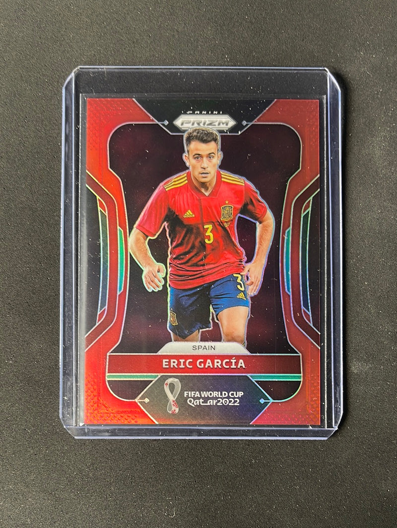 2022 Panini Prizm FIFA World Cup Qatar Eric Garcia Red Prizm 149/399