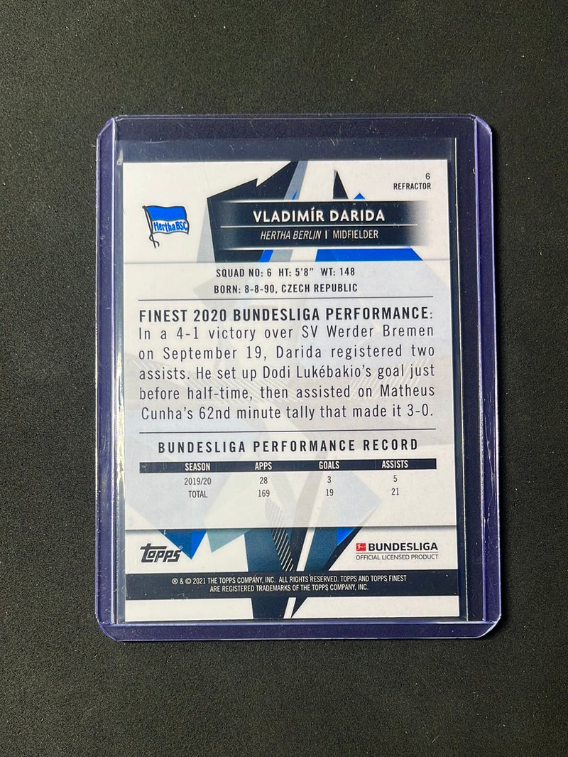 2020-21 Topps Finest Bundesliga Soccer Vladimir Darida Refractor