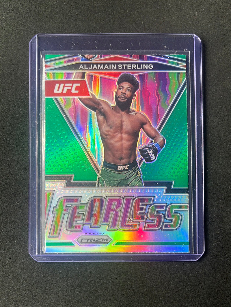 2022 Panini Prizm UFC Aljamain Sterling Fearless Green