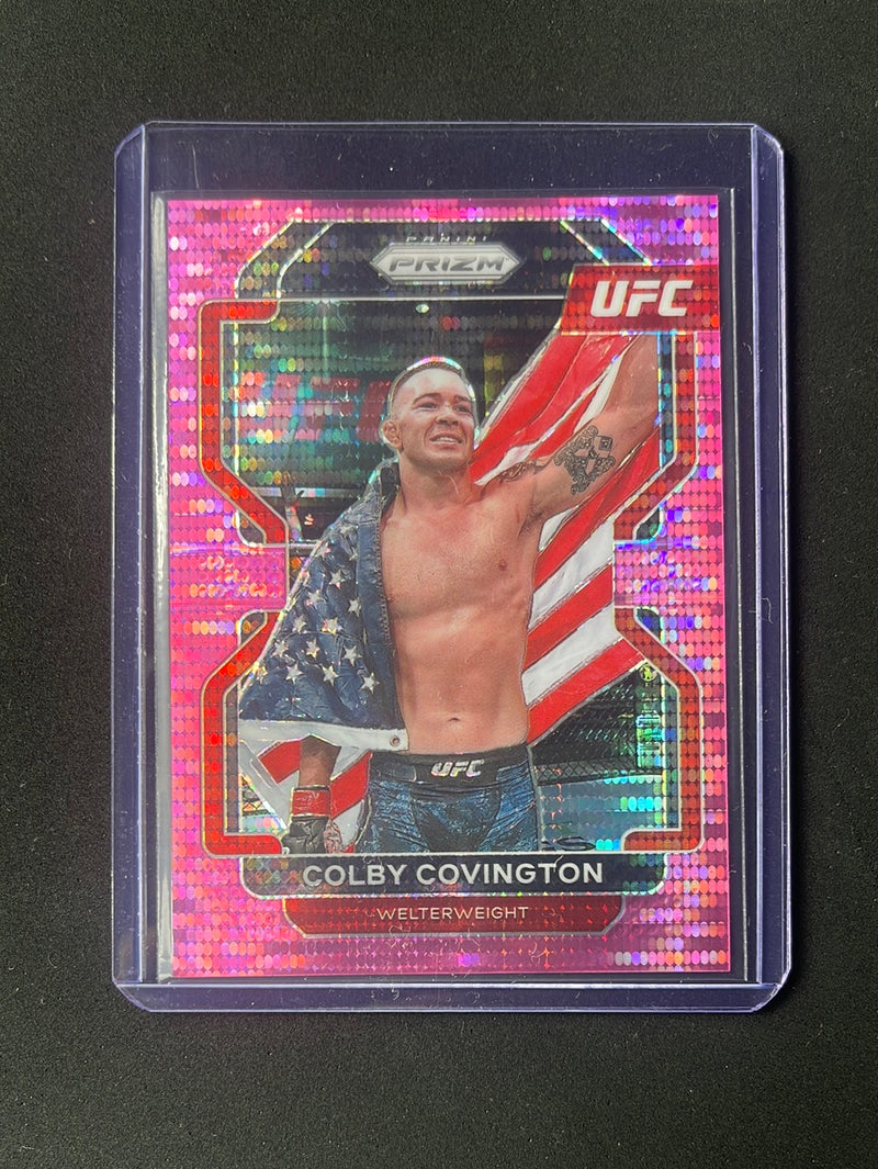 2022 Panini Prizm UFC Colby Covington Pink Pulsar 36/42