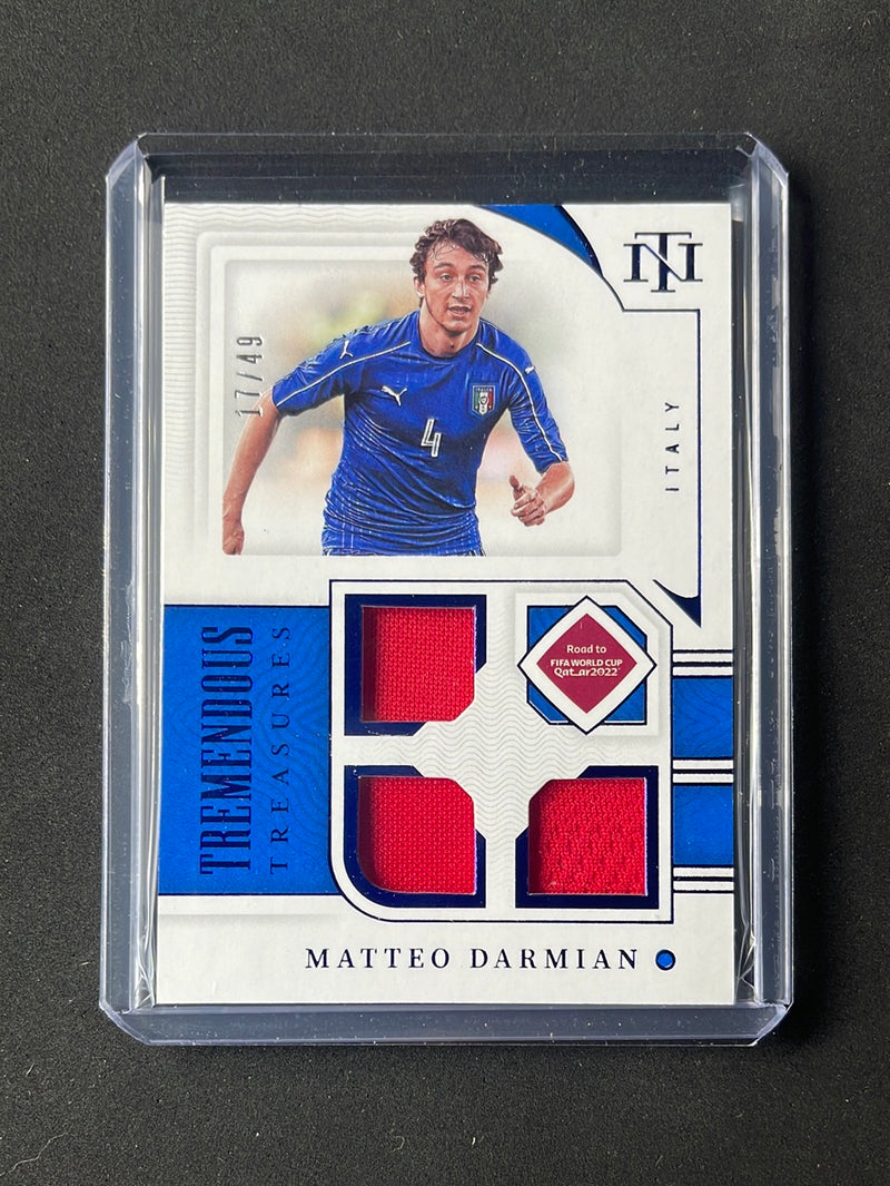 2022 National Treasures Road To World Cup Matteo Darmian Tremendous Treasures 17/49