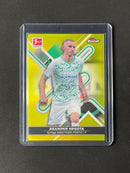 2021-22 Topps Finest Bundesliga Branimir Hrgota Yellow Refractor 321/350