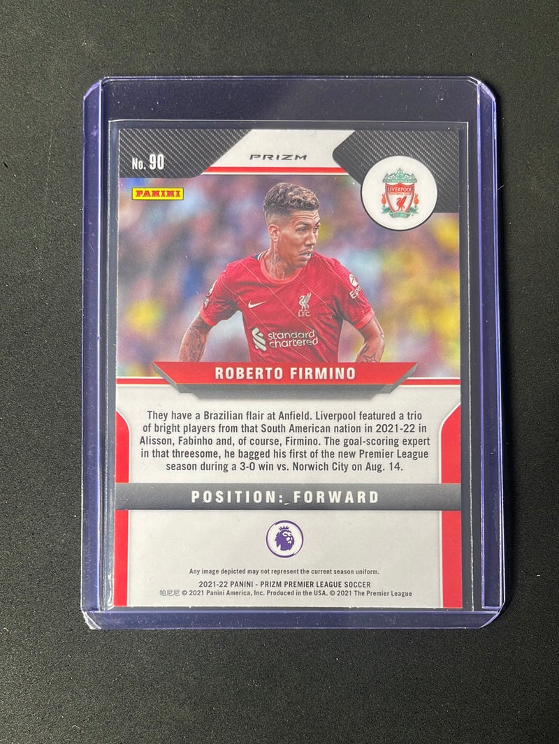 2021-22 Prizm Premier League Roberto Firmino Blue/Yellow/Green Choice Prizm