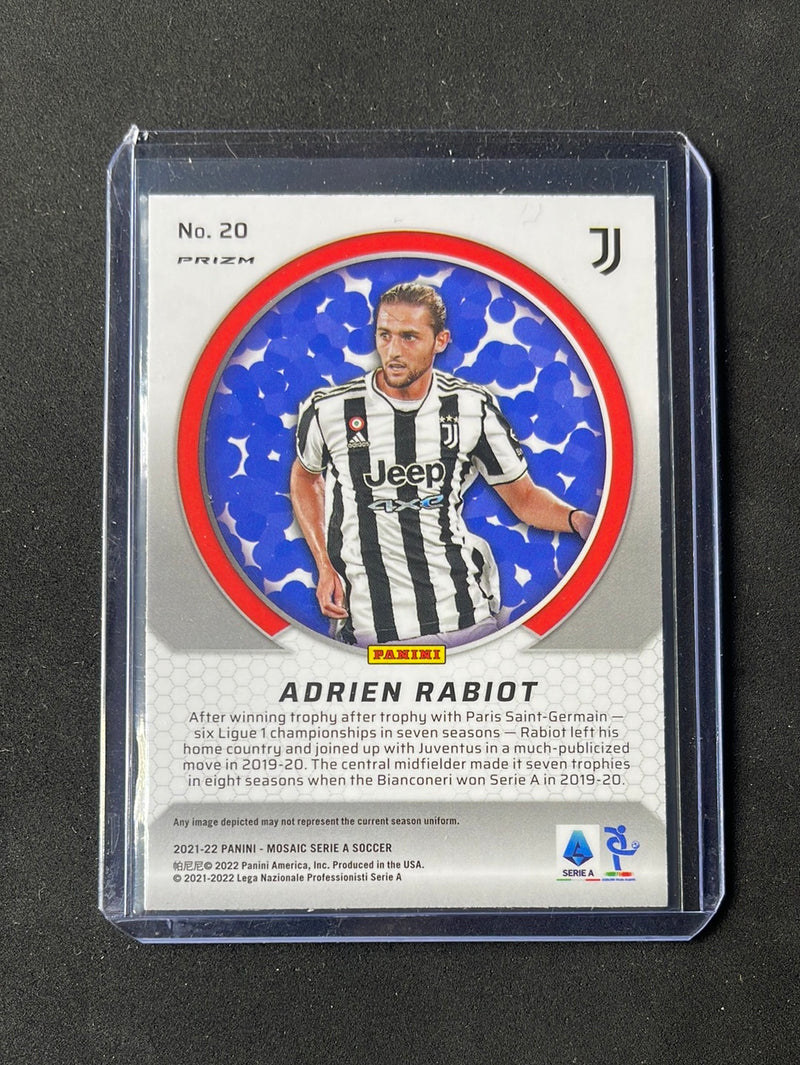 2021-22 Panini Mosaic Serie A Adrien Rabiot Men Of Mastery Mosaic