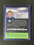 2021-22 Topps Stadium Club Chrome UEFA Champions League Nicolo Barella Green Refractor 75/150