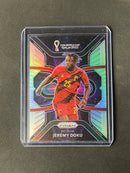 2022 Panini Prizm FIFA World Cup Qatar Jeremy Doku Phenomenon Silver Prizm