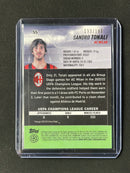 2021-22 Topps Stadium Club Chrome UEFA Champions League Sandro Tonali Aqua/Green Electric Charge Refractor 133/199