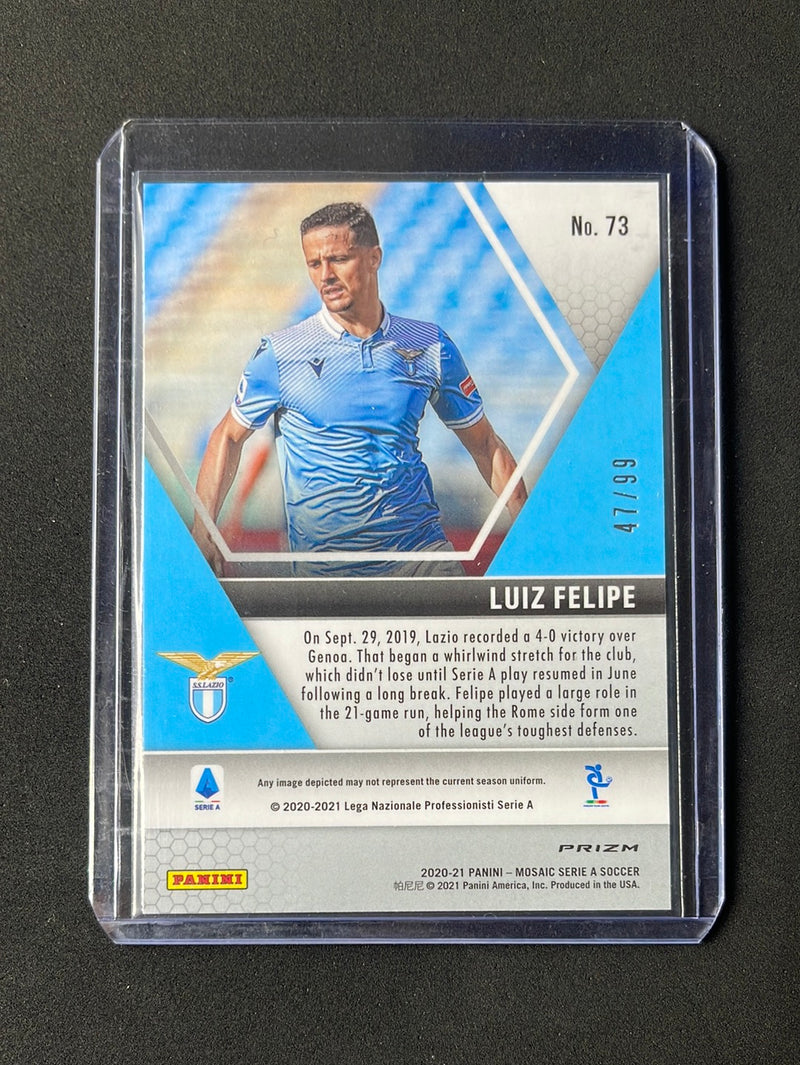 2020-21 Panini Mosaic Serie A Luiz Felipe Blue 47/99