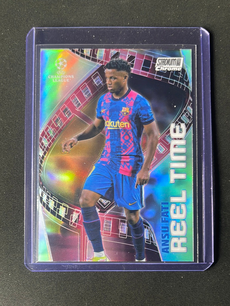 2021-22 Topps Stadium Club Chrome UEFA Champions League Ansu Fati Reel Time