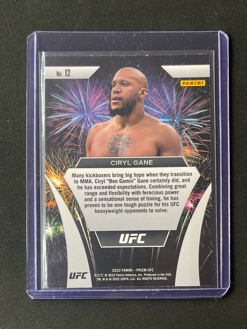 2022 Panini Prizm UFC Ciryl Gane Fireworks