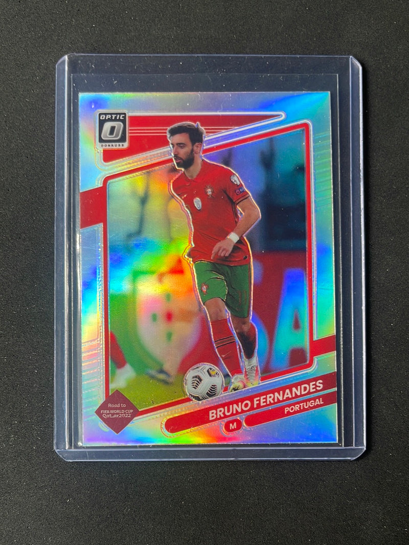 2021-22 Panini Donruss Road To Qatar Bruno Fernandes Optic Silver