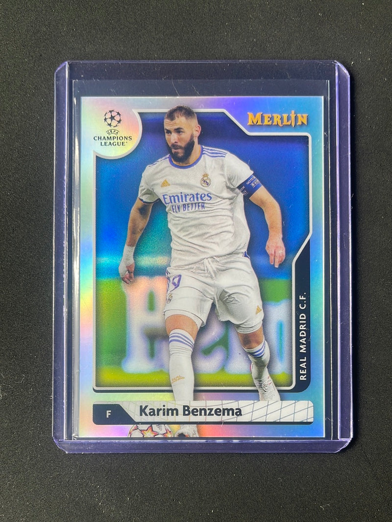 2021-22 Topps Merlin Chrome UEFA Champions League Karim Benzema Refractor