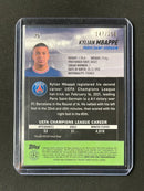 2021-22 Topps Stadium Club Chrome UEFA Champions League Kylian Mbappe Aqua Wave Refractor 147/250
