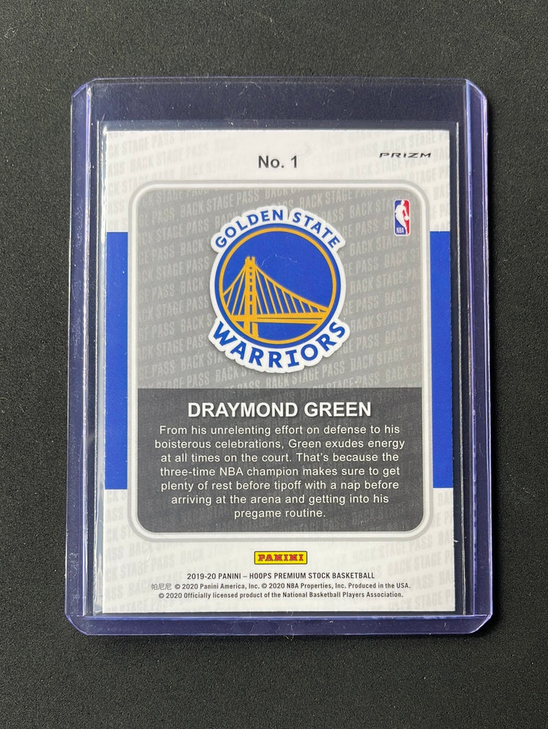 2019-20 Hoops Premium Draymond Green Backstage Pass Silver