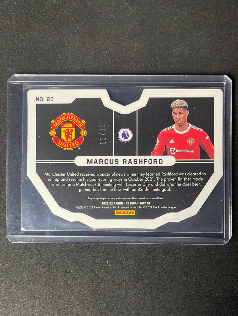 2021-22 Panini Obsidian Marcus Rashford Vitreous 13/99