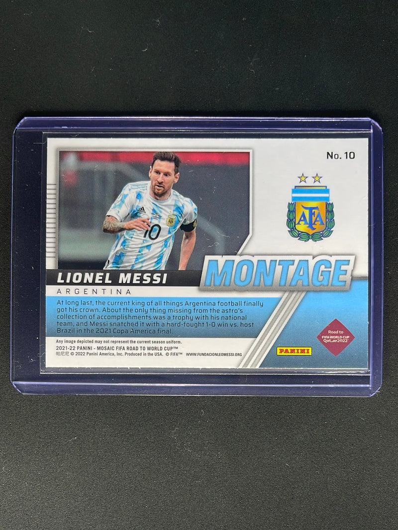 2021-22 Mosaic FIFA Road to World Cup Lionel Messi Montage