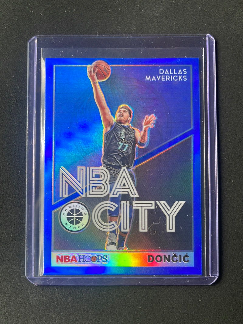 2019-20 Hoops Premium Luka Doncic NBA City Blue