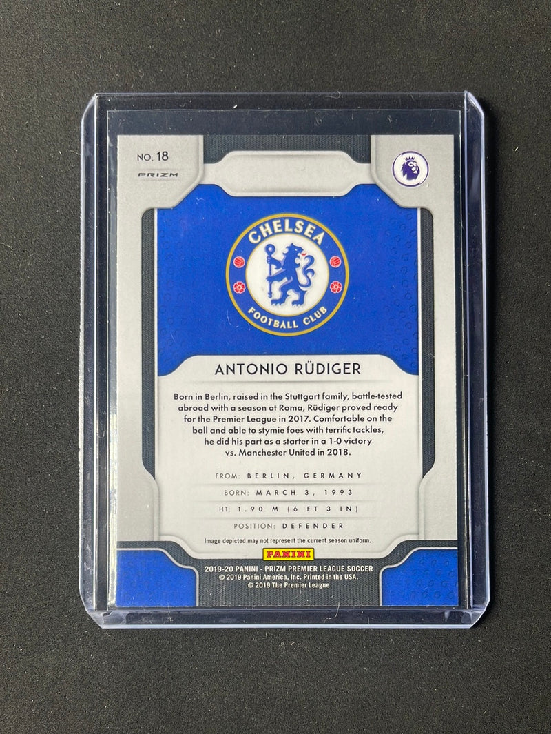 2019-20 Panini Prizm Premier League Antonio Rudiger Hyper Prizm