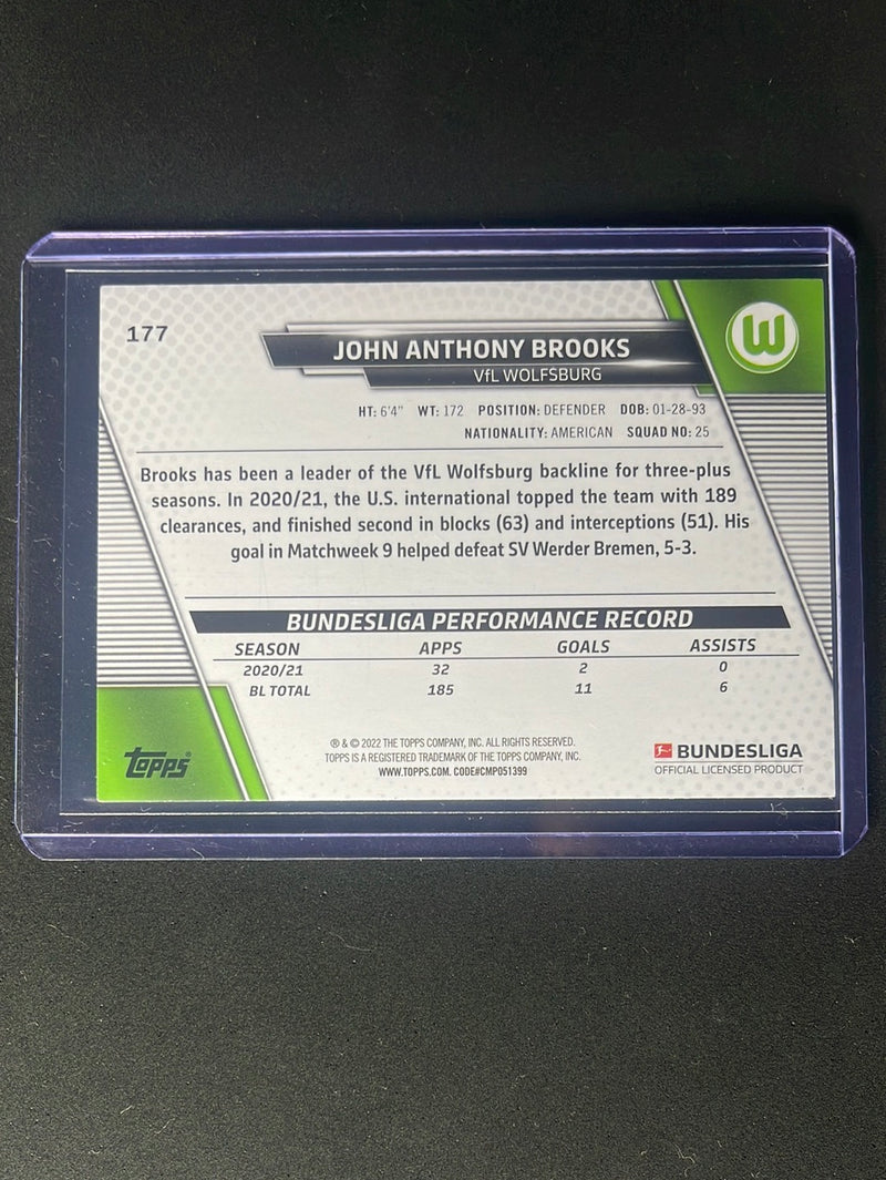 2021-22 Topps Bundesliga John Anthony Brooks Speckle Foil