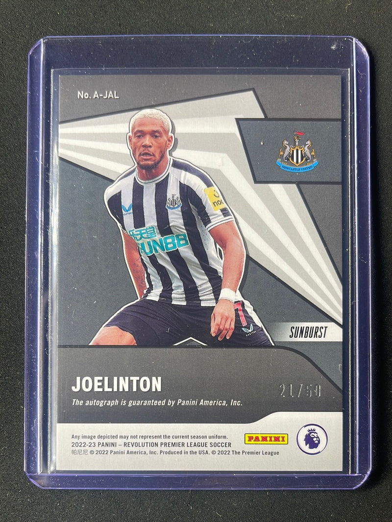 2022-23 Revolution Premier League Joelinton Sunburst Autograph 21/50