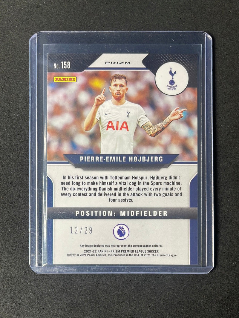 2021-22 Panini Prizm Premier League Pierre-Emile Hojbjerg Choice Red Scope 12/29