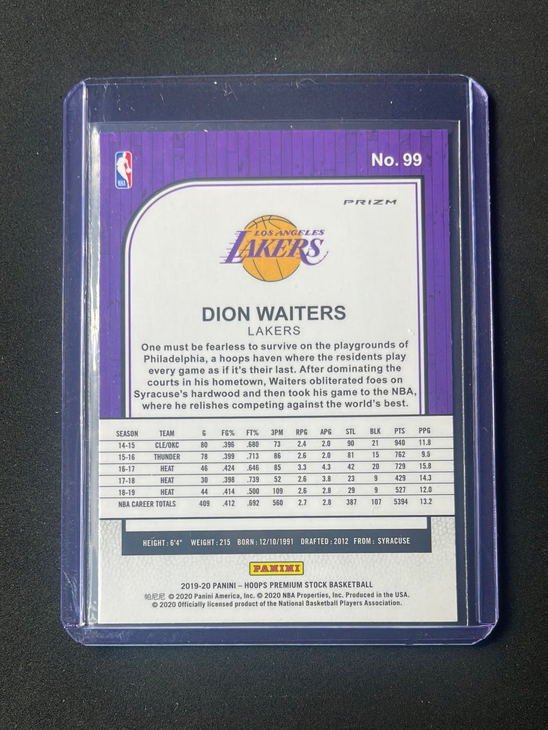 2019-20 Hoops Premium Dion Waiters Laser