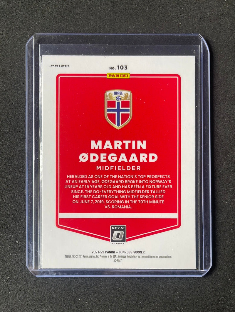 2021-22 Panini Donruss Road To Qatar Martin Odegaard Optic Silver