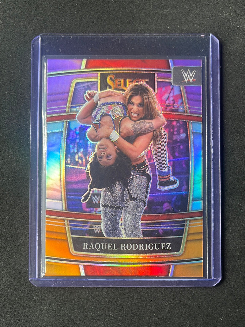 2022 Panini Select WWE Raquel Rodriguez Concourse Purple & Orange