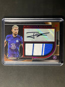 2021-22 Topps Museum Collection UEFA Champions League Soccer Jorginho Momentous Material Autograph Ruby 21/25