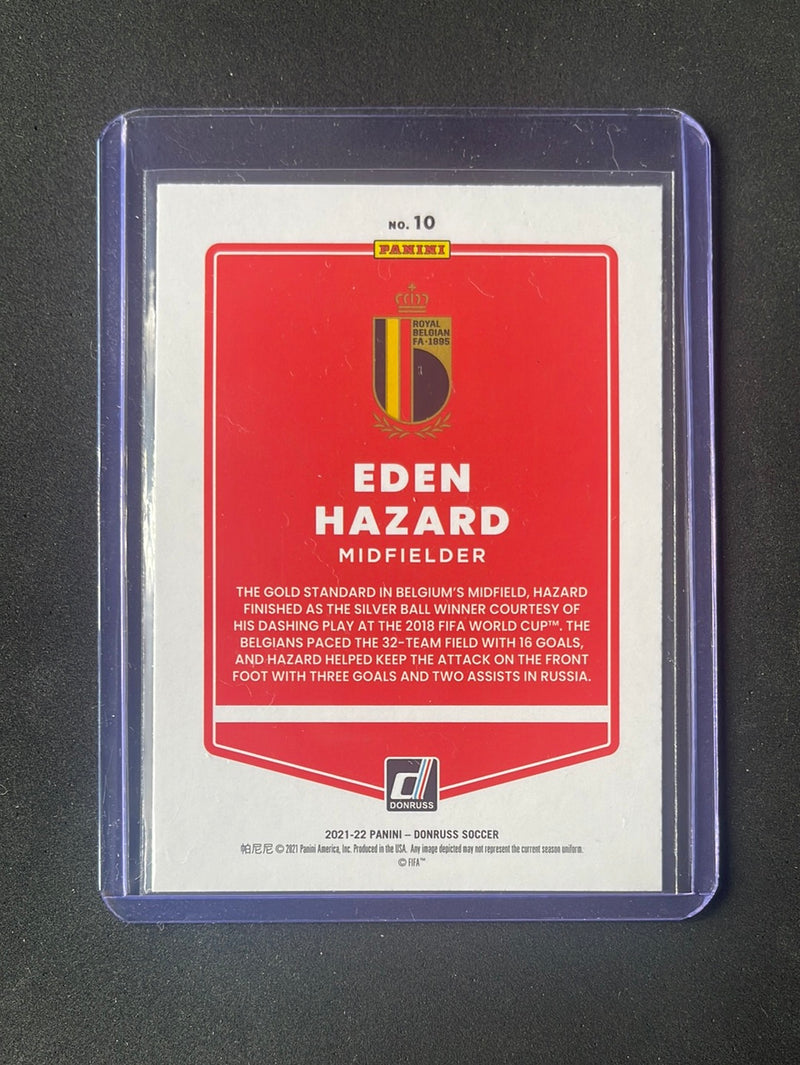 2021-22 Panini Donruss Road To Qatar Eden Hazard Green Laser