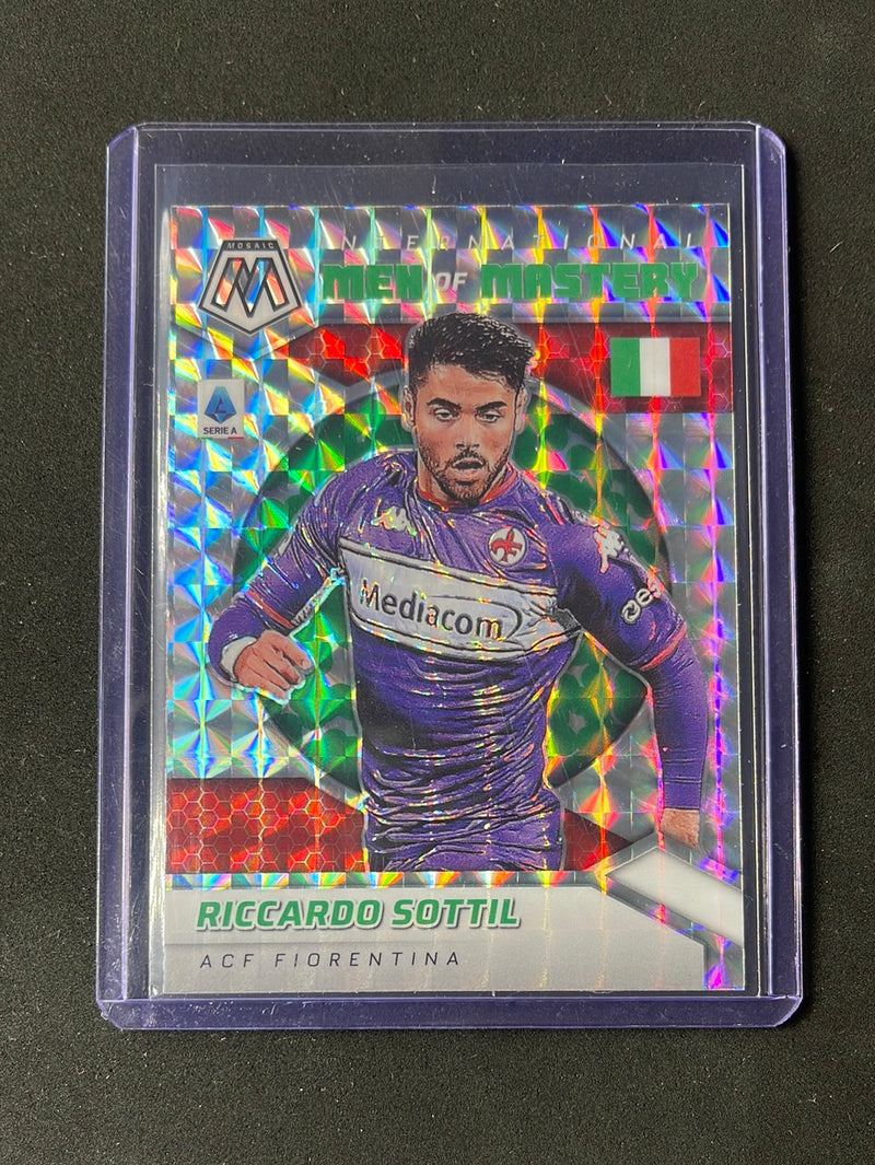 2021-22 Panini Mosaic Serie A Riccardo Sottil Men Of Mastery Mosaic