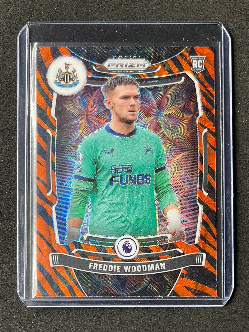 2021-22 Prizm Premier League Freddie Woodman Tiger Stripe Prizm