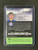 2021-22 Topps Stadium Club Chrome UEFA Champions League Kai Havertz Aqua/Green Electric Charge Refractor 156/199