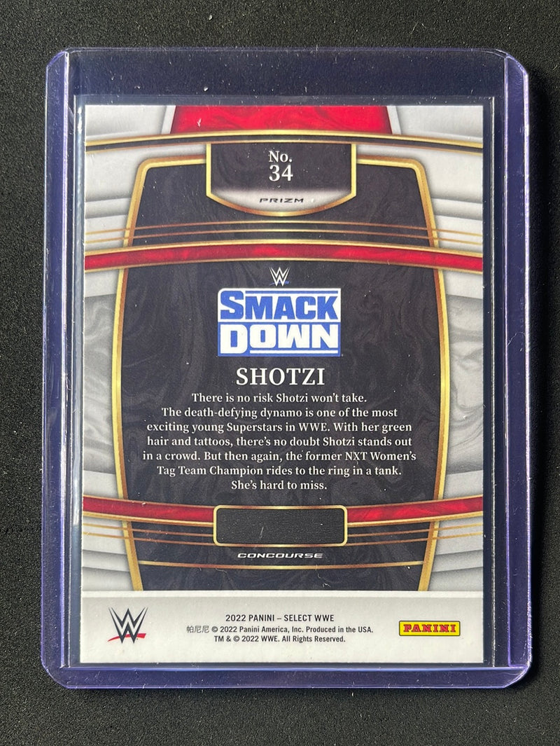 2022 Panini Select WWE Shotzi Concourse Tri-Color Prizm