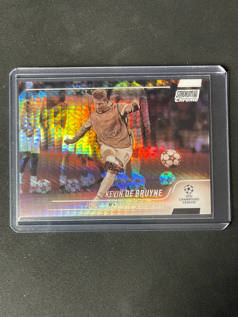 2021-22 Topps Stadium Club Chrome UEFA Champions League Kevin De Bruyne Sepia Prism Refractor 15/75